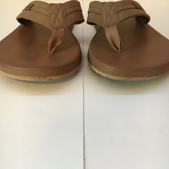 Flojos Flip Flops 12 Brown Tan Sandals Slip On Comfort Beach - Picture 4 of 6